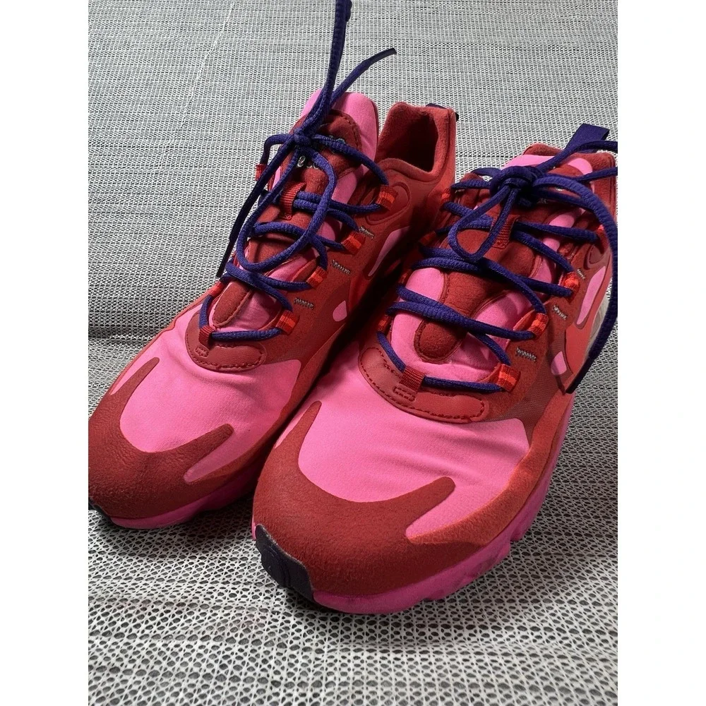 Nike Air Max 270 React AT6174-600 Mystic Red Pink Blast Sneaker Synthetic US-8